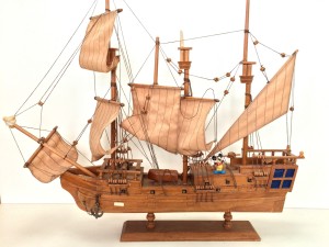 アンティーク調木製船オブジェ