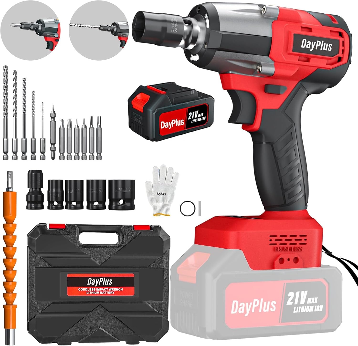 DAYPLUS　インパクトレンチ　21V　MAX　津松阪伊勢強化買取